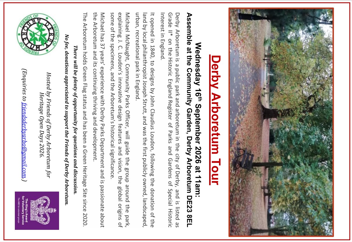 Derby Arboretum Tour poster
