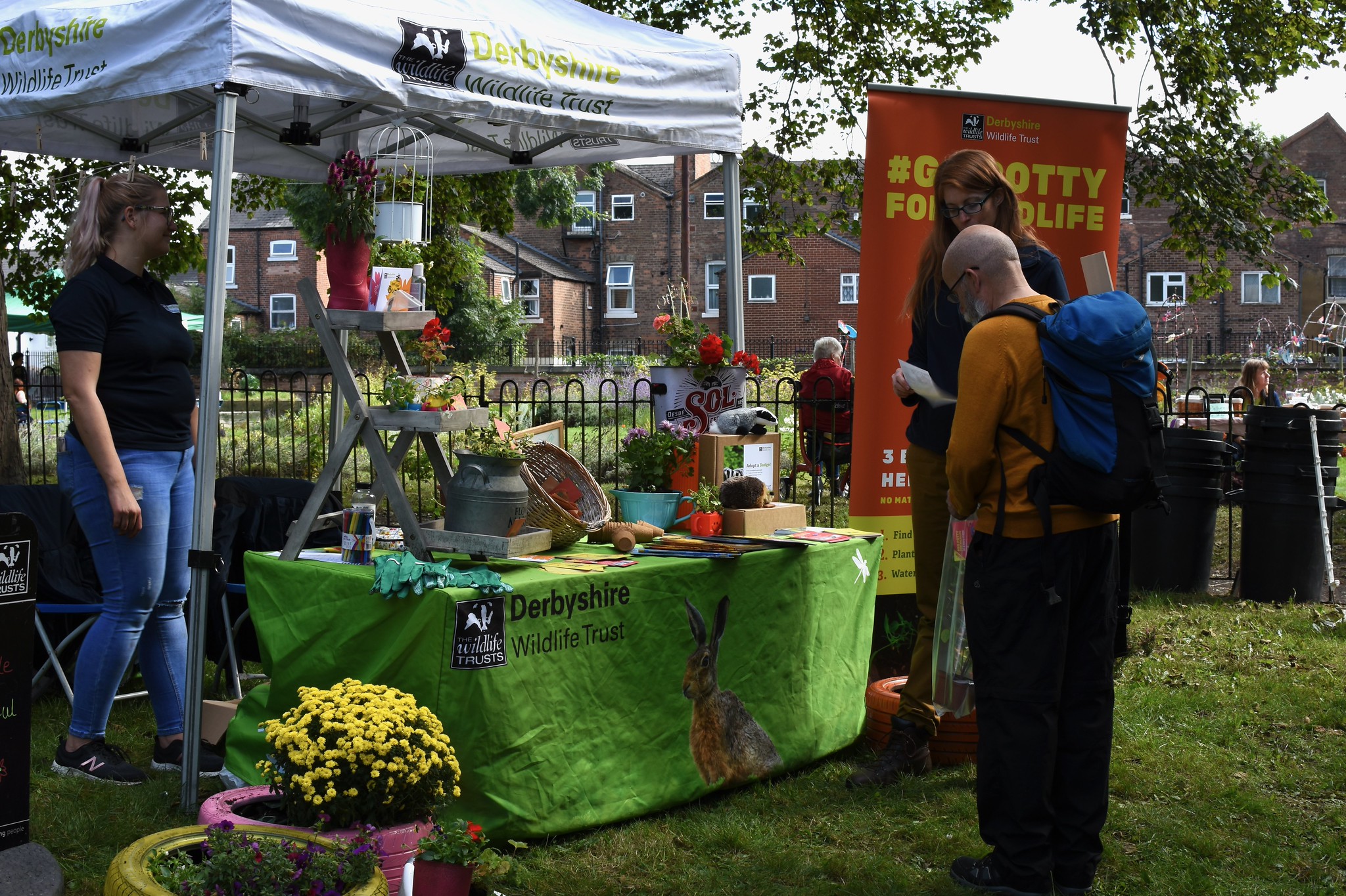 Information stalls at Lark in the Park 2021