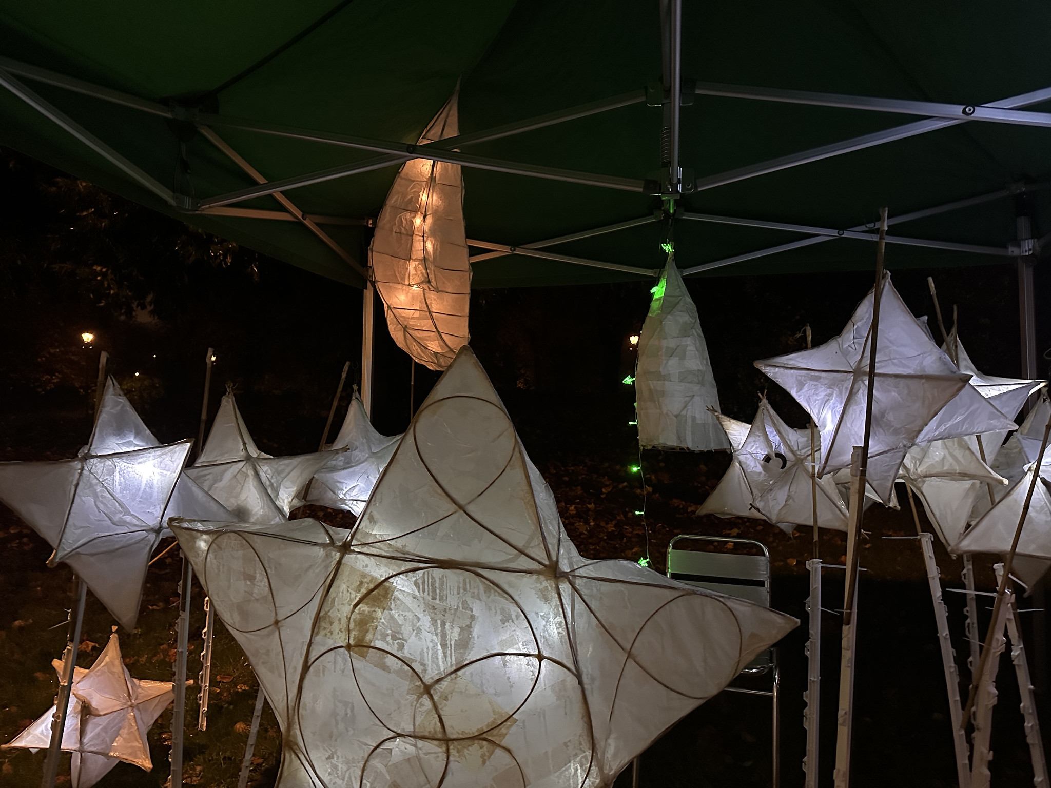 Twinkling willow & tissue lanterns